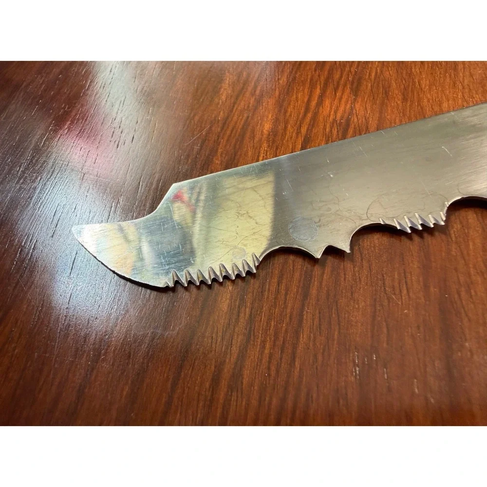 Vintage Ed Wusthof Dreizackwerk Serrated Slicing Frozen Food Knife 4191‎ 7.75